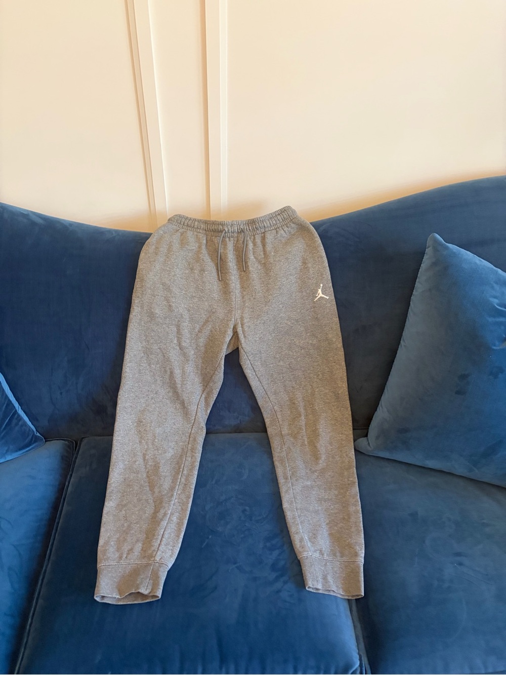 Jordan Gray Kids Joggers with White Jumpman Logo
